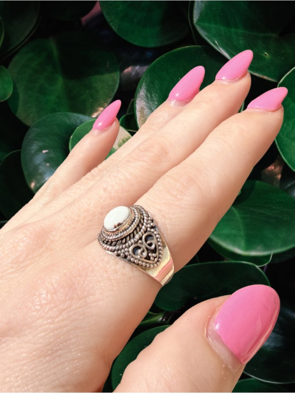 Wild Horse Ring | 925 Sterling Silver Heart Band | Size 6.5 | Western Style New